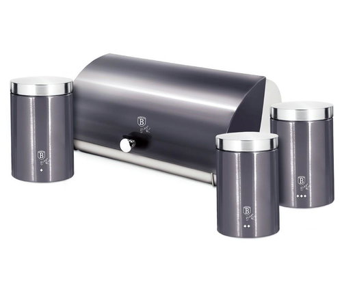 BERLINGERHAUS Brotbackform und 4er-Dosenset Carbon PRO Line - Brotkasten - Hauptbild