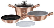 BERLINGERHAUS Sada nádobí s mramorovým povrchem 6 ks Rosegold Metallic Line - Sada nádobí na vaření