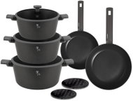 BERLINGERHAUS Set of dishes with titanium surface 10 pcs Anthracite Collection - Cookware Set