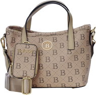 BERTOO Ladies handbag Sara beige logo - Handbag