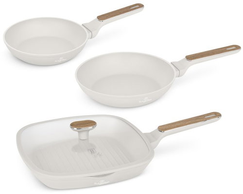BERLINGERHAUS 4-Piece Frying Pan Set with Titanium Surface, Sahara Nordic Collection - Cookware Set - Main image