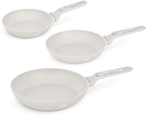 BERLINGERHAUS 3-Piece Pan Set with Titanium Surface, Sahara Marble Collection - Cookware Set - Main image