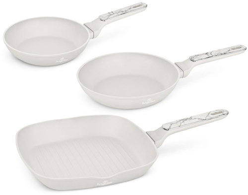 BERLINGERHAUS 3-Piece Pan Set with Titanium Surface, Sahara Marble Collection - Cookware Set - Main image