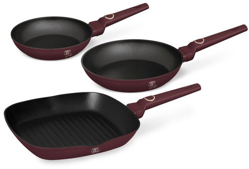 BERLINGERHAUS 3-Piece Pan Set with Titanium Surface, Leonardo Collection - Cookware Set - Main image