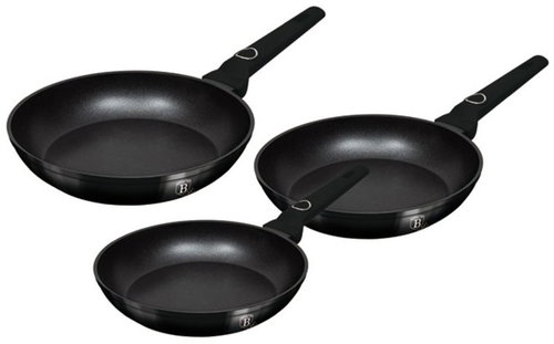 BERLINGERHAUS 3-Piece Pan Set with Titanium Surface Black Vantage Collection - Cookware Set - Main image