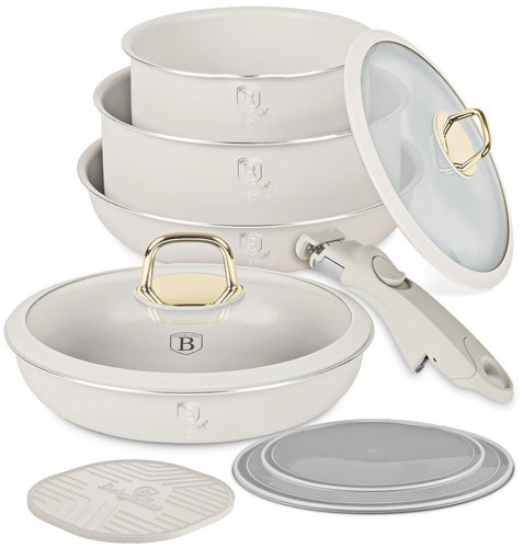 BERLINGERHAUS 9-Piece Cookware Set with Titanium Surface, Sahara Collection - Cookware Set - Main image