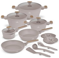 BERLINGERHAUS Sada nádobí s titanovým povrchem 15 ks Taupe Nordic Collection - Cookware Set