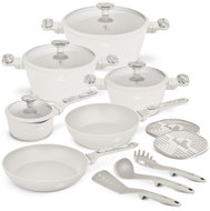 BERLINGERHAUS Sada nádobí s titanovým povrchem 15 ks Sahara Marble Collection - Cookware Set