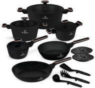 BERLINGERHAUS Sada nádobí s titanovým povrchem 15 ks Black Rose Collection - Cookware Set