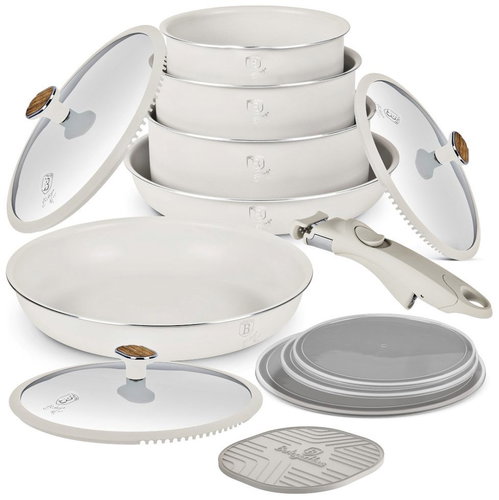 BERLINGERHAUS 13-Piece Cookware Set with Titanium Surface, Sahara Nordic Collection - Cookware Set - Main image