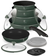 BERLINGERHAUS Sada nádobí s titanovým povrchem 13 ks Matte Green Collection - Cookware Set