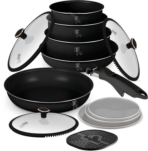 BERLINGERHAUS 13-Piece Cookware Set with Titanium Surface, Black Rose Collection - Cookware Set - Main image