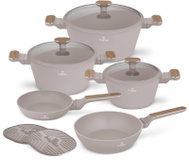 BERLINGERHAUS Sada nádobí s titanovým povrchem 10 ks Taupe Nordic Collection - Cookware Set
