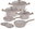 10-Piece Cookware Set with Titanium Surface, Taupe Nordic Collection