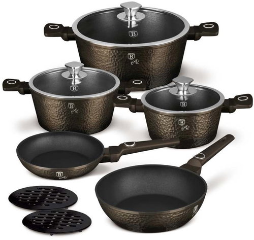 BERLINGERHAUS 10-Piece Cookware Set with Titanium Surface, Primal Gloss Collection - Cookware Set - Main image
