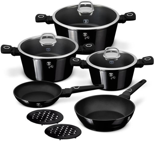 BERLINGERHAUS 10-Piece Cookware Set with Titanium Surface Black Vantage Collection III - Cookware Set - Main image
