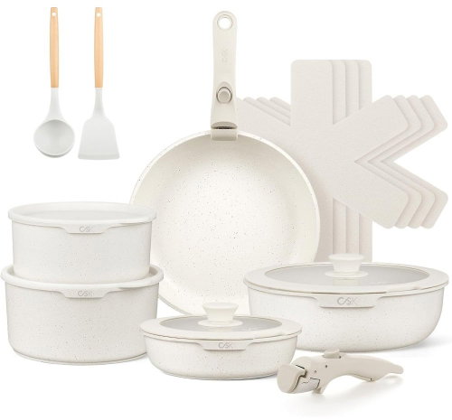 CS KOCHSYSTEME 17-piece Non-stick Cookware Set BREEZE Cream - Cookware Set - Main image