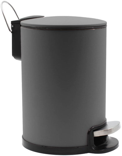 Douceur d'intérieur, Silent-closing bathroom sink, 3 l, METALINE, grey - Rubbish Bin - Main image