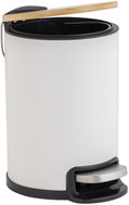 Douceur d'intérieur s tichým zavíráním, bambus, 3 l, MOBELLE, bílý - Rubbish Bin
