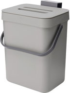EH Excellent Houseware Sava, do kuchyně, závěsný na dvířka skříňky, 3 l, šedý - Rubbish Bin