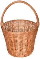 BerryHome Wicker Picking Basket, 37 × 37 × 54 cm - Small Basket