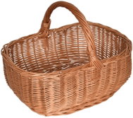 BerryHome Wicker basket rectangular, handwoven from natural wicker, 35 × 25 × 29 cm - Wicker Basket