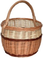 BerryHome Bolerko basket, hand-woven from natural wicker, 30 × 30 × 38 cm - Wicker Basket