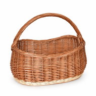 BERRYHOME Proutěný nákupní košík Jezevčík, 41 × 26 × 37 cm - Small Basket
