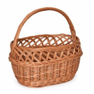 BERRYHOME Proutěný oválný košík Ažur, 38 × 23 × 39 cm - Small Basket