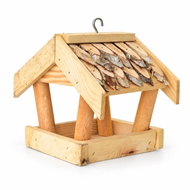 BerryHome Březové krmítko pro ptáky malé 20 × 16 × 18 cm - Bird Feeder
