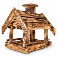BerryHome Velké opalované krmítko pro ptáky s plnicím komínem, 37 × 32 × 39 cm - Bird Feeder