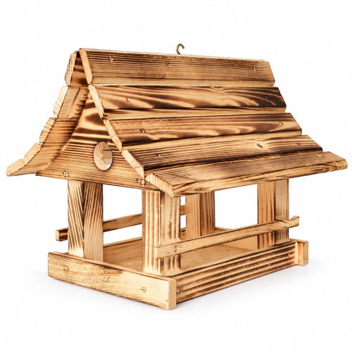 BerryHome Large Mountain-Style Bird Feeder, Singed, 30 × 26 × 26cm - Bird Feeder - Main image