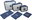BERTOO Travel suitcase organizers set of 6 - dark blue