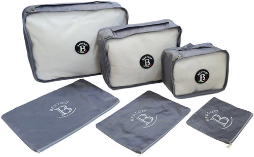 BERTOO Travel suitcase organizers set of 6 - grey - Organiser - Main image