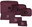 BERTOO Travel suitcase organizers set of 6 - burgundy