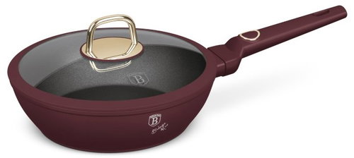 BerlingerHaus Deep frying pan with titanium coating and lid, 24 cm, Leonardo Collection - Pan - Main image