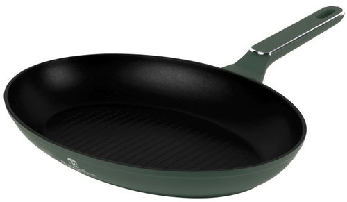 BerlingerHaus Fish Pan with Titanium Coating, 35 × 25 cm, Matte Green Collection - Pan - Main image