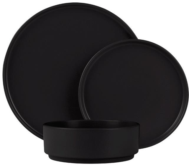 BERLINGERHAUS Matte Black Collection tányérkészlet - 18 db