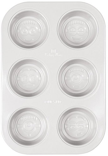 BERLINGERHAUS 6-Cup Muffin Tin with Icing Syringe, MINIONS Collection - Baking Mould - Main image