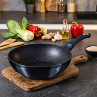 BERLINGERHAUS Wok with marble surface 28 cm Metallic Line Aquamarine Edition - Wok Pan