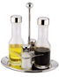 Berndorf Sandrik 4-Piece Salt, Pepper, Oil and Vinegar Set - Condiments Tray