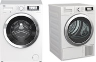 Beko WTV 8735 XC0ST + BEKO DE8635CSDRX0 - Washer Dryer Set