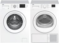 BEKO WRE 7612 XWW + BEKO HDF 7412 CSRX - Washer Dryer Set