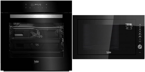 BEKO BIR 14400 BGCS + BEKO MGB 25333 BG - Built-in Oven & Microwave Set - Main image