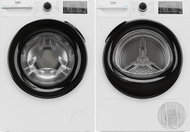 BEKO BM3WFSU49415WB + BEKO BM3T48249W - Washer Dryer Set