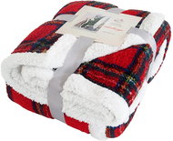 B.E.S. - Petrovice Deka s beránkem mikroflanel 4 dárkové balení - červené káro 130 × 160 cm - Blanket