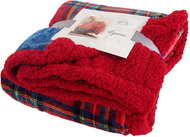 B.E.S. - Petrovice Deka s beránkem dárkové balení - červenomodré káro 200 × 220 cm - Blanket