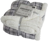 B.E.S. - Petrovice Deka s beránkem mikroflanel Amburgo, dárkové balení - šedá 150 × 210 cm - Blanket