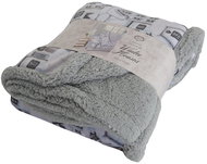 B. E. S. - Petrovice Blanket with lamb Winter Houses, gift pack - Blanket