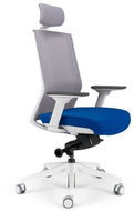 BESTUHL
S27 White blue with headrest - Office Chair